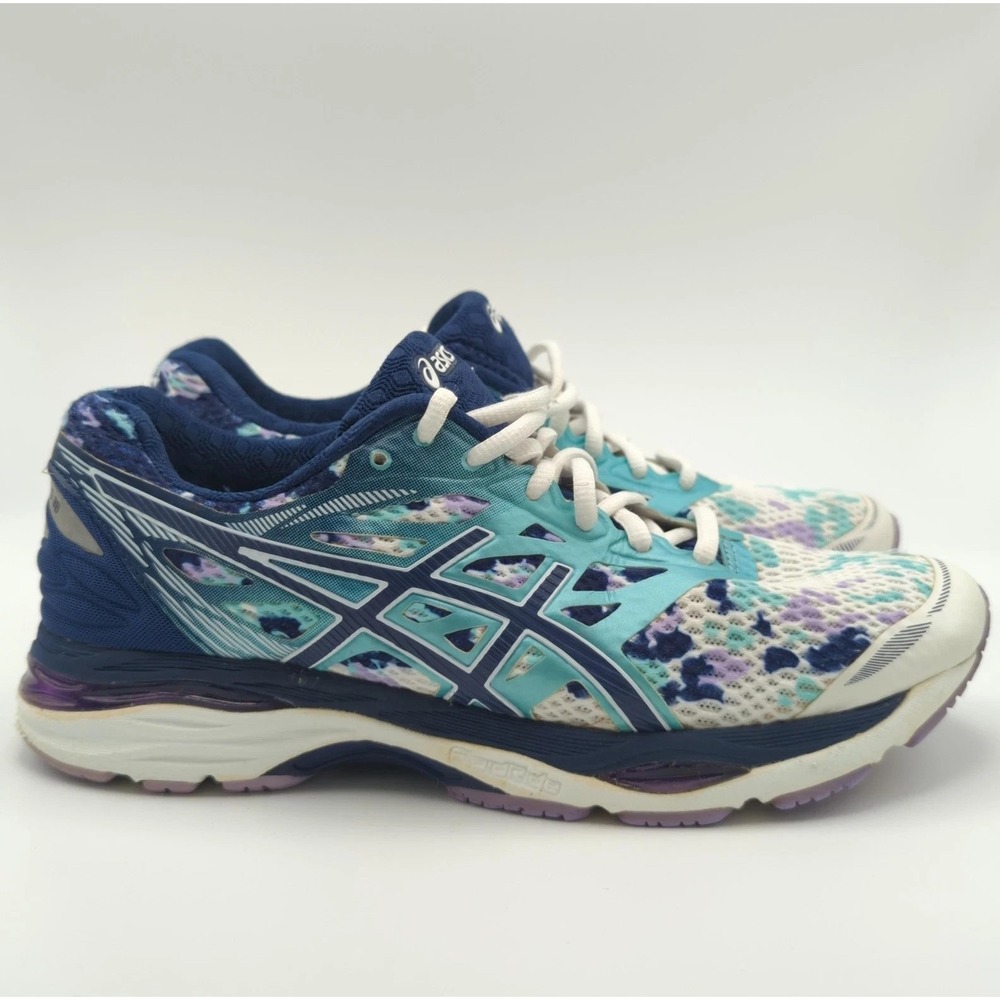 Asics Gel-Cumulus 18 Running‎ Shoes Womens Size 7.5 Blue Teal Purple Mesh T780N
